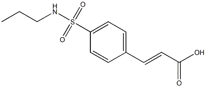 (2E)-3-{4-[(propylamino)sulfonyl]phenyl}acrylic acid Structure