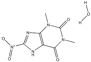 1,3-dimethyl-8-nitro-2,3,6,7-tetrahydro-1H-purine-2,6-dione hydrate Structure
