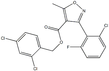 2,4-dichlorobenzyl 3-(2-chloro-6-fluorophenyl)-5-methylisoxazole-4-carboxylate Structure