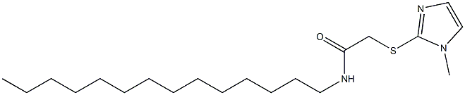 N1-tetradecyl-2-[(1-methyl-1H-imidazol-2-yl)thio]acetamide 化学構造式