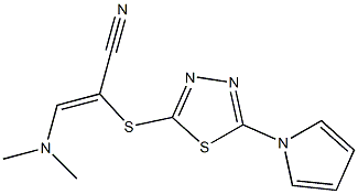 3-(dimethylamino)-2-{[5-(1H-pyrrol-1-yl)-1,3,4-thiadiazol-2-yl]thio}acrylonitrile|