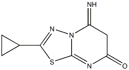 2-cyclopropyl-5-imino-6,7-dihydro-5H-pyrimido[2,1-b][1,3,4]thiadiazol-7-one Struktur