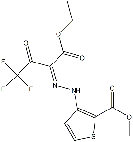  methyl 3-{2-[1-(ethoxycarbonyl)-3,3,3-trifluoro-2-oxopropylidene]hydrazino} thiophene-2-carboxylate