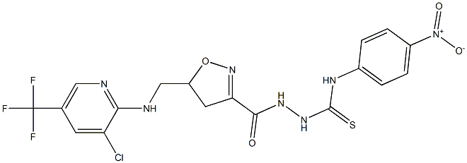 2-{[5-({[3-chloro-5-(trifluoromethyl)-2-pyridinyl]amino}methyl)-4,5-dihydro-3-isoxazolyl]carbonyl}-N-(4-nitrophenyl)-1-hydrazinecarbothioamide
