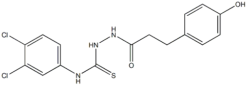 N1-(3,4-dichlorophenyl)-2-[3-(4-hydroxyphenyl)propanoyl]hydrazine-1-carbothioamide Struktur