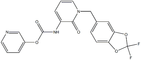 3-pyridinyl N-{1-[(2,2-difluoro-1,3-benzodioxol-5-yl)methyl]-2-oxo-1,2-dihydro-3-pyridinyl}carbamate Structure