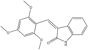 3-(2,4,6-trimethoxybenzylidene)indolin-2-one Structure