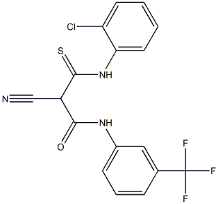 N1-[3-(trifluoromethyl)phenyl]-3-(2-chloroanilino)-2-cyano-3-thioxopropanamide