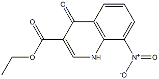 ethyl 8-nitro-4-oxo-1,4-dihydroquinoline-3-carboxylate,,结构式