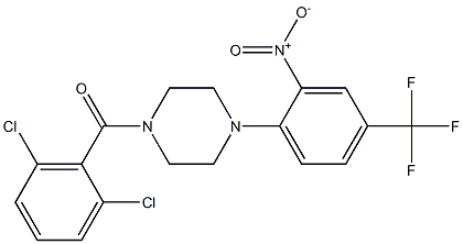 (2,6-dichlorophenyl){4-[2-nitro-4-(trifluoromethyl)phenyl]piperazino}methanone
