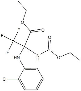 ethyl 2-(2-chloroanilino)-2-[(ethoxycarbonyl)amino]-3,3,3-trifluoropropanoate 化学構造式