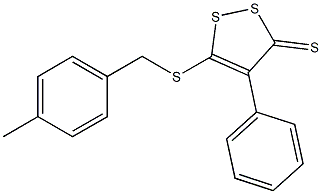 5-[(4-methylbenzyl)thio]-4-phenyl-3H-1,2-dithiole-3-thione,,结构式