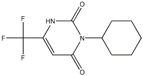 3-cyclohexyl-6-(trifluoromethyl)-2,4(1H,3H)-pyrimidinedione Struktur