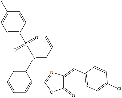 N1-allyl-N1-{2-[4-(4-chlorobenzylidene)-5-oxo-4,5-dihydro-1,3-oxazol-2-yl]phenyl}-4-methylbenzene-1-sulfonamide Structure