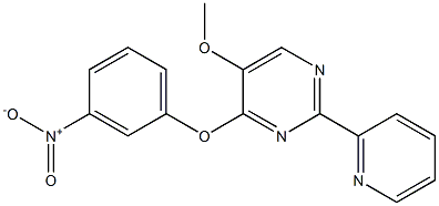 5-methoxy-2-(2-pyridinyl)-4-pyrimidinyl 3-nitrophenyl ether,,结构式