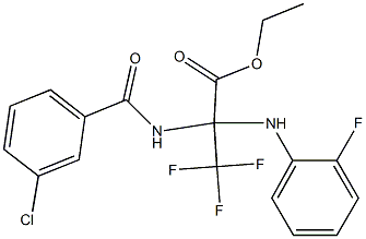 ethyl 2-[(3-chlorobenzoyl)amino]-3,3,3-trifluoro-2-(2-fluoroanilino)propanoate