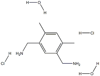 5-(aminomethyl)-2,4-dimethylbenzylamine dihydrochloride dihydrate Struktur