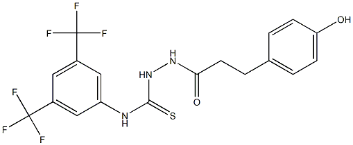 N1-[3,5-di(trifluoromethyl)phenyl]-2-[3-(4-hydroxyphenyl)propanoyl]hydrazine-1-carbothioamide|