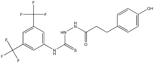  N1-[3,5-di(trifluoromethyl)phenyl]-2-[3-(4-hydroxyphenyl)propanoyl]hydrazine-1-carbothioamide