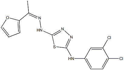 1-(2-furyl)-1-ethanone N-[5-(3,4-dichloroanilino)-1,3,4-thiadiazol-2-yl]hydrazone