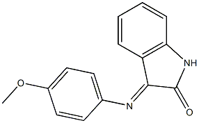 3-[(4-methoxyphenyl)imino]-1H-indol-2-one 结构式