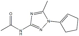 N1-(1-cyclopent-1-enyl-5-methyl-1H-1,2,4-triazol-3-yl)acetamide Struktur