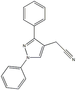 2-(1,3-diphenyl-1H-pyrazol-4-yl)acetonitrile,,结构式