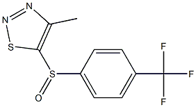 4-methyl-5-{[4-(trifluoromethyl)phenyl]sulfinyl}-1,2,3-thiadiazole,,结构式