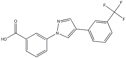 3-{4-[3-(trifluoromethyl)phenyl]-1H-pyrazol-1-yl}benzenecarboxylic acid 结构式