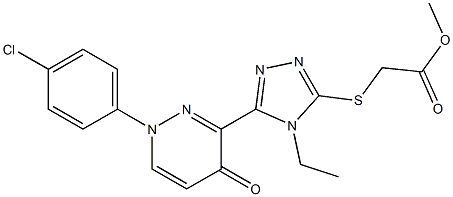 methyl 2-({5-[1-(4-chlorophenyl)-4-oxo-1,4-dihydro-3-pyridazinyl]-4-ethyl-4H-1,2,4-triazol-3-yl}sulfanyl)acetate