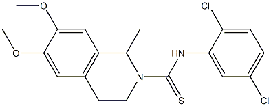 N2-(2,5-dichlorophenyl)-6,7-dimethoxy-1-methyl-1,2,3,4-tetrahydroisoquinoline-2-carbothioamide,,结构式