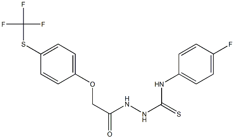  N1-(4-fluorophenyl)-2-(2-{4-[(trifluoromethyl)thio]phenoxy}acetyl)hydrazine-1-carbothioamide