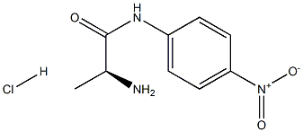 N1-(4-nitrophenyl)-(2S)-2-aminopropanamide hydrochloride 化学構造式