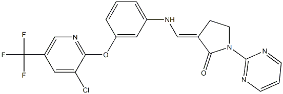 3-[(3-{[3-chloro-5-(trifluoromethyl)-2-pyridinyl]oxy}anilino)methylene]-1-(2-pyrimidinyl)-2-pyrrolidinone