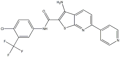 3-amino-N-[4-chloro-3-(trifluoromethyl)phenyl]-6-(4-pyridinyl)thieno[2,3-b]pyridine-2-carboxamide