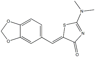 5-[(E)-1,3-benzodioxol-5-ylmethylidene]-2-(dimethylamino)-1,3-thiazol-4(5H)-one