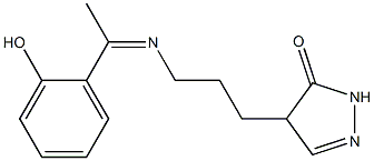 4-(3-{[1-(2-hydroxyphenyl)ethylidene]amino}propyl)-4,5-dihydro-1H-pyrazol-5-one Structure