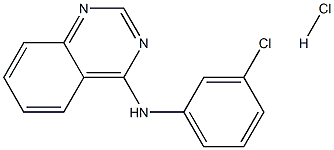 N4-(3-chlorophenyl)quinazolin-4-amine hydrochloride 结构式