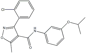 3-(2-chlorophenyl)-N-(3-isopropoxyphenyl)-5-methyl-4-isoxazolecarboxamide 结构式