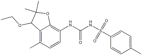 3-ethoxy-2,2,4-trimethyl-7-[({[(4-methylphenyl)sulfonyl]amino}carbonyl)amino]-2,3-dihydro-1-benzofuran