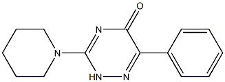 6-phenyl-3-piperidino-2,5-dihydro-1,2,4-triazin-5-one 结构式