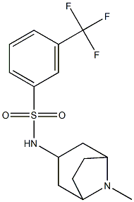 N1-(8-methyl-8-azabicyclo[3.2.1]oct-3-yl)-3-(trifluoromethyl)benzene-1-sulfonamide,,结构式