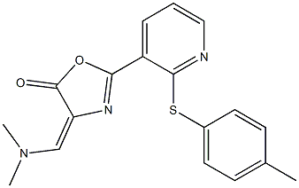 4-[(dimethylamino)methylidene]-2-{2-[(4-methylphenyl)thio]-3-pyridyl}-4,5-dihydro-1,3-oxazol-5-one Structure