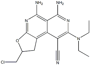5,6-diamino-2-(chloromethyl)-8-(diethylamino)-1,2-dihydrofuro[2,3-c]-2,7-naphthyridine-9-carbonitrile