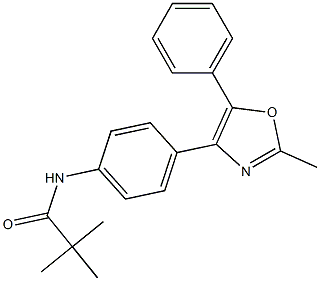 N1-[4-(2-methyl-5-phenyl-1,3-oxazol-4-yl)phenyl]-2,2-dimethylpropanamide 结构式