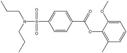 2-methoxy-6-methylphenyl 4-[(dipropylamino)sulfonyl]benzoate 结构式