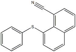 8-(phenylthio)-1-naphthonitrile Struktur