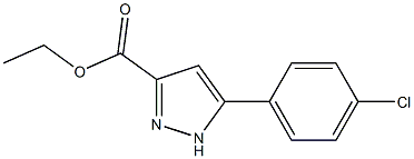 ethyl 5-(4-chlorophenyl)-1H-pyrazole-3-carboxylate Struktur