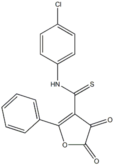 N3-(4-chlorophenyl)-4,5-dioxo-2-phenyl-4,5-dihydrofuran-3-carbothioamide,,结构式