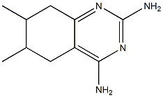 6,7-dimethyl-5,6,7,8-tetrahydroquinazoline-2,4-diamine,,结构式